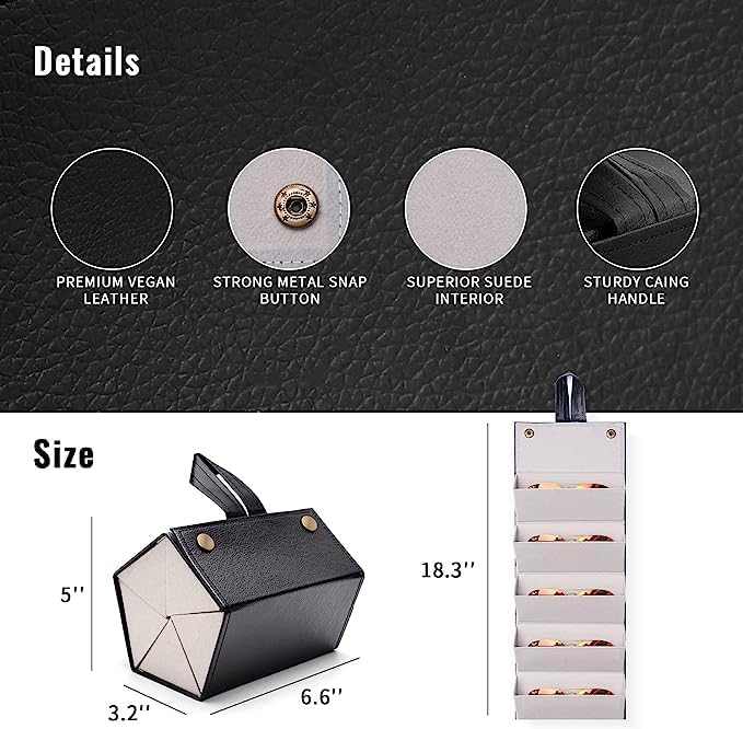 Ticacos Travel Sunglasses Organizer, Sunglasses Travel Case for Multiple Pairs, Multiple Glasses Travel Case for Women, Men - Image 3